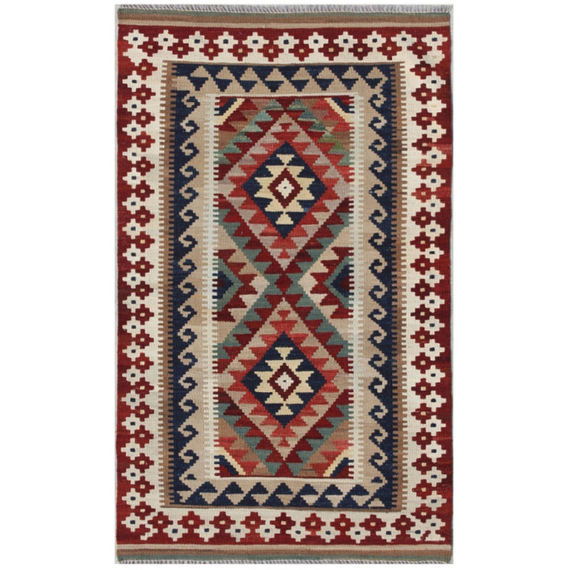 Bloomsbury Market Shiey Handmade Kilim Wool Red Rug Wayfair.co.uk